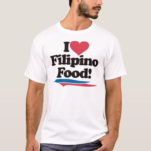 Camiseta Amo la comida filipina (Anverso)
