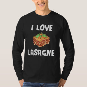 Camiseta Amo La Comida Lasagna Casserole Ribbon Preparada P