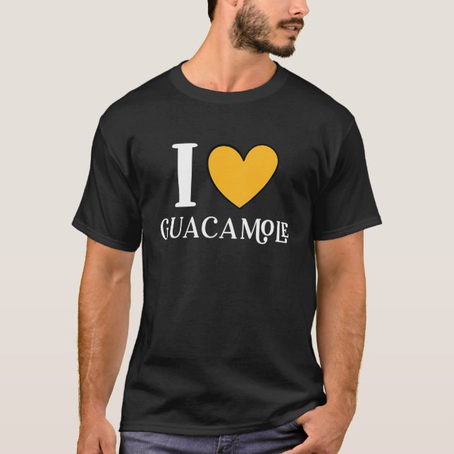 Camiseta Amo la comida mexicana guacamole 13 (Anverso)