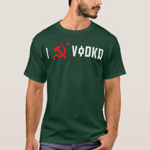 Camiseta AMO la copia NEGRA de la VODKA