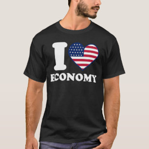 Camiseta Amo la Economía Me encanta la Economía