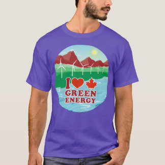 Camiseta Amo la energía verde canadiense