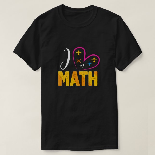 Camiseta Amo la Escuela de Matemáticas (Diseño del anverso)