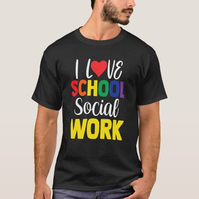 Camiseta Amo la Escuela de Trabajo Social ColleSchool Socia (Anverso)