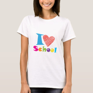 Camiseta Amo La Escuela. De Vuelta A La Escuela. Personaliz