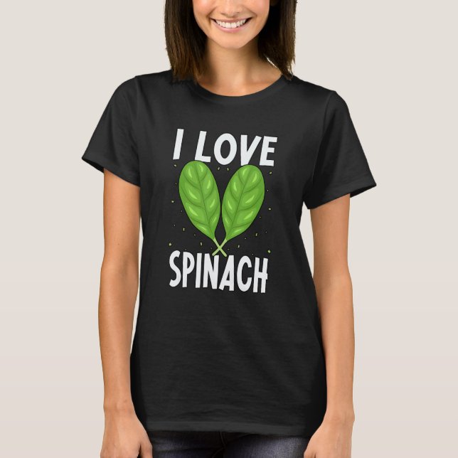 Camiseta Amo La Espinaca Vegana (Anverso)