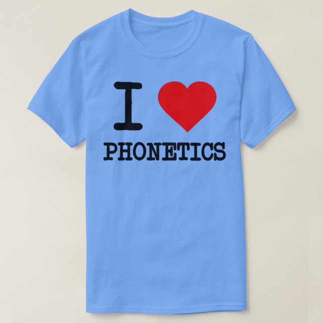 Camiseta Amo la fonética (Diseño del anverso)