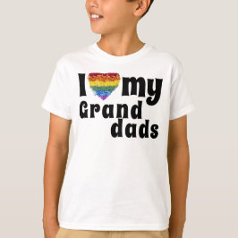 Camiseta Amo la forma de corazón de mis abuelos Flores de o