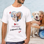 Camiseta Amo la foto de corazón de mi novia Personalizado d<br><div class="desc">¿A quién amas de verdad? ¡Tu novia o su perro! ¡Dale un regalo perfecto a tu novio este día de San Valentín con esta graciosa camisa de amante de los perros! ¡Un deber para cada amante de los perros, mamá de los perros y papá de los perros! Un giro divertido...</div>