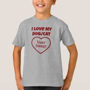 Camiseta Amo la foto de mi mascota/perro/gato