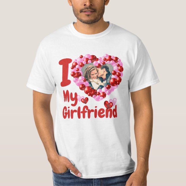 Camiseta Amo la foto de mi novia Personalizado (Anverso)