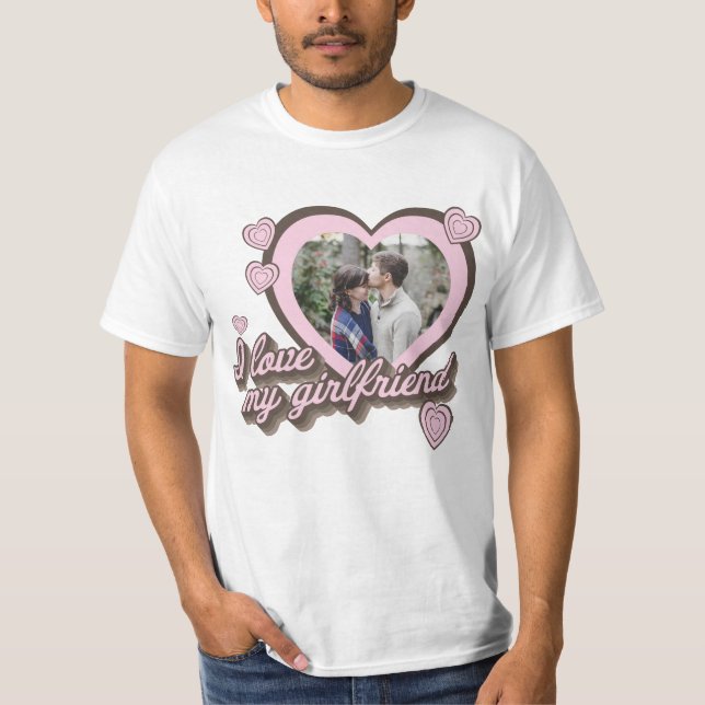 Camiseta Amo la foto de mi novia Personalizado (Anverso)
