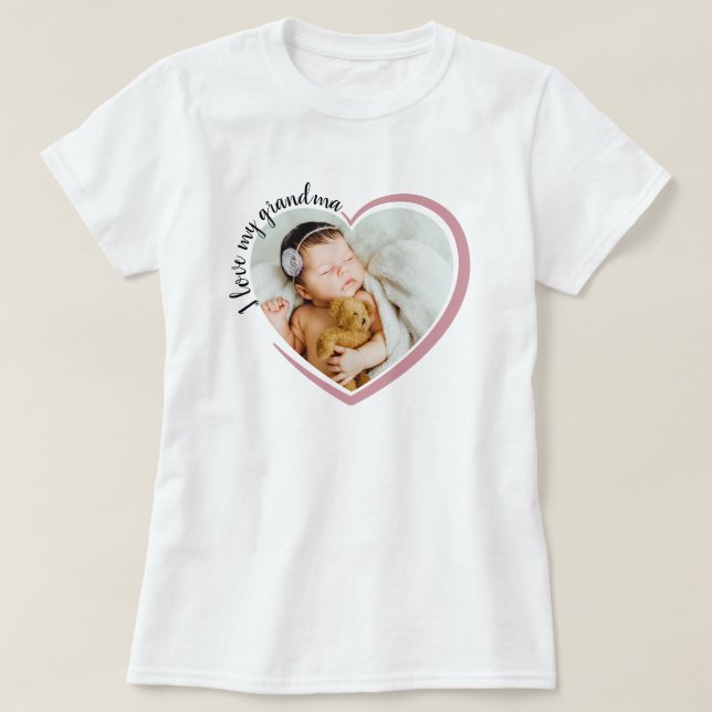 Camiseta Amo la foto del corazón de mi abuela (Diseño del anverso)