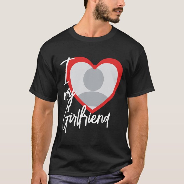 Camiseta Amo la foto del corazón de mi novia (Anverso)