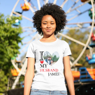 Camiseta Amo la foto personalizada de mi esposo Personaliza