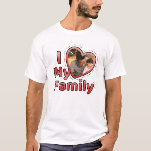 Camiseta Amo la foto personalizada de mi Personalizado fami