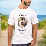 Camiseta Amo la foto personalizada del abuelo de mi abuelo.<br><div class="desc">¡Amo A Mi Abuelo! ... Sorprende a tu abuelo perro favorito este Día del Padre, a Navidades o su cumpleaños con esta camiseta de fotos de un personalizado super lindo mascota. ¡Regale un regalo perfecto a tus padres y abuelos de tus perros con esta graciosa camisa de amante de los...</div>