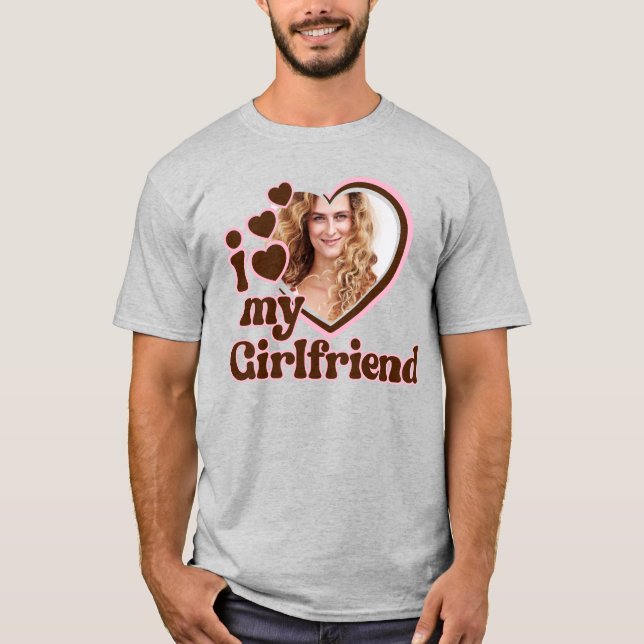 Camiseta Amo La Foto Retro De Mi Novia (Anverso)