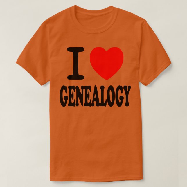 Camiseta Amo la genealogía (Diseño del anverso)