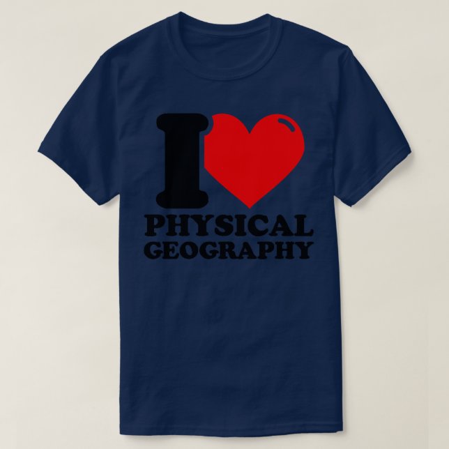 Camiseta Amo la geografía física (Diseño del anverso)