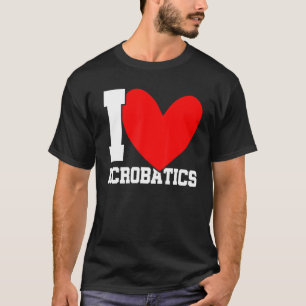 Camiseta Amo la gimnasia de la gimnasia de acrobacia gráfic