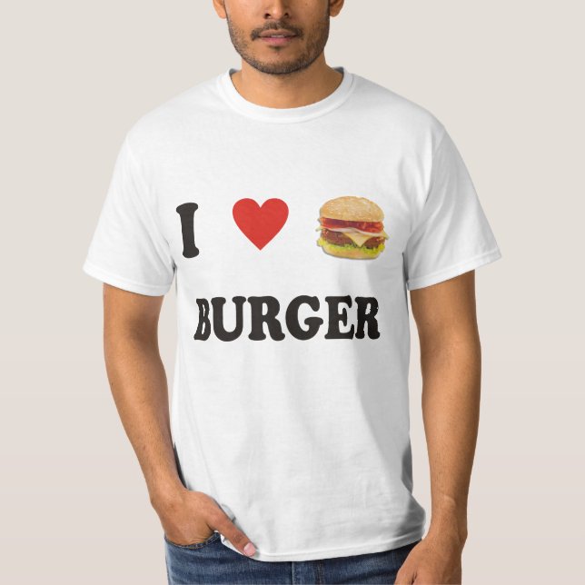 Camiseta Amo la hamburguesa (Anverso)