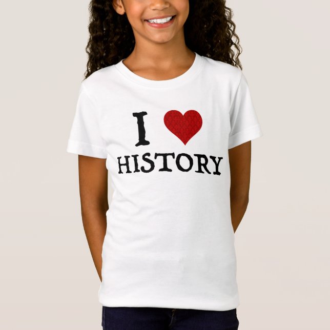 Camiseta Amo la historia (del corazón) (Anverso)