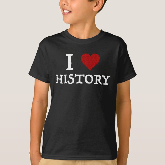 Camiseta Amo la historia (del corazón) (Anverso)