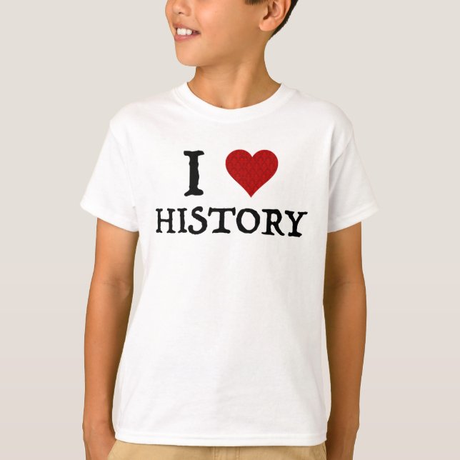 Camiseta Amo la historia (del corazón) (Anverso)