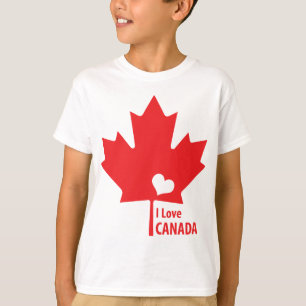 Camiseta Amo la hoja de arce de Canadá