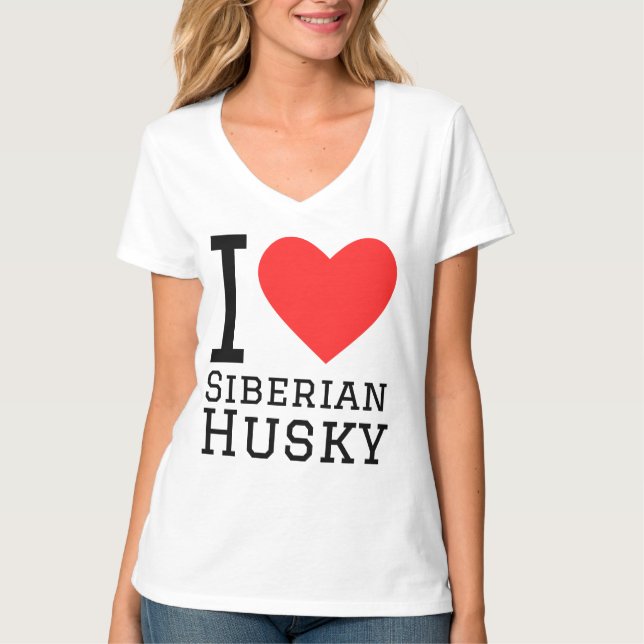 Camiseta Amo la husky siberiana (Anverso)