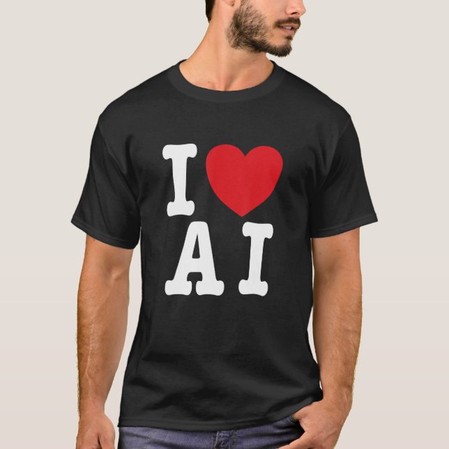 Camiseta Amo la IA - I Heart AI_1 (Anverso)