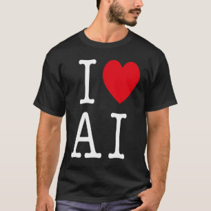 Camiseta Amo la IA por la IA y la inteligencia artificial