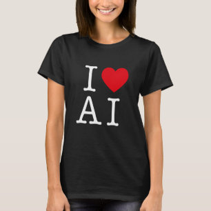 Camiseta Amo la IA por la IA y la inteligencia artificial