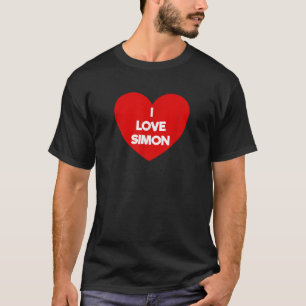 Camiseta Amo la idea de regalo de cumpleaños de Simon Heart