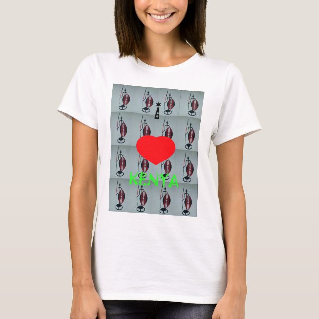 Camiseta Amo la impresión de arte en Kenia (Anverso)