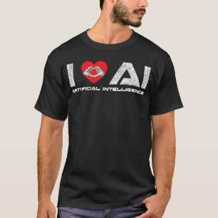 Camiseta Amo la inteligencia artificial de inteligencia tec