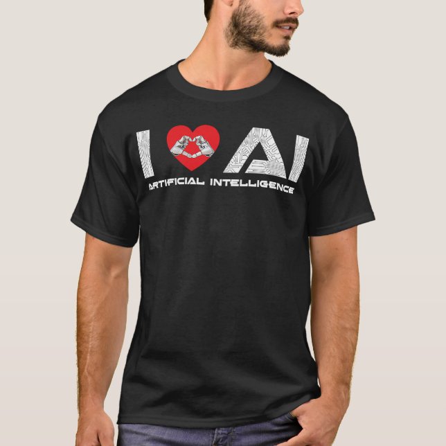 Camiseta Amo la inteligencia artificial de inteligencia tec (Anverso)