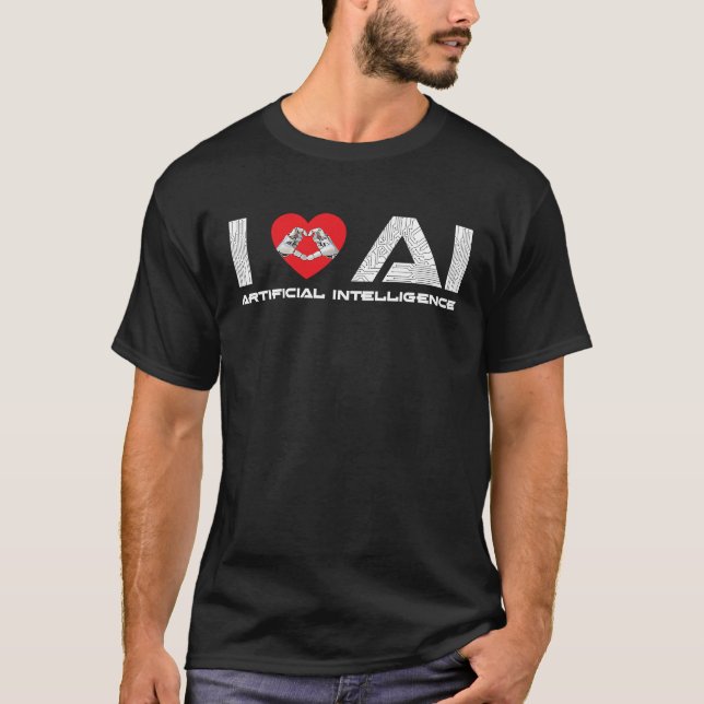 Camiseta Amo la inteligencia artificial de inteligencia tec (Anverso)