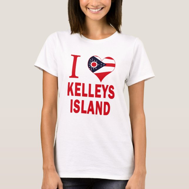 Camiseta Amo la isla de Kelleys, Ohio (Anverso)