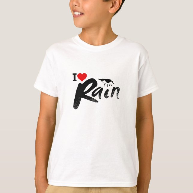 Camiseta Amo la lluvia (Anverso)