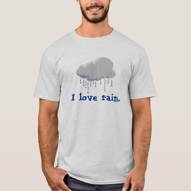 Camiseta Amo la lluvia (Anverso)