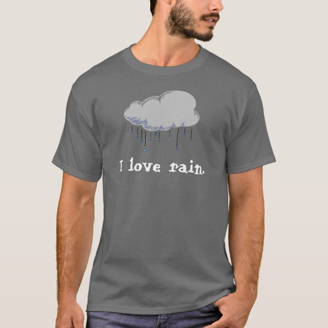 Camiseta Amo la lluvia (Anverso)