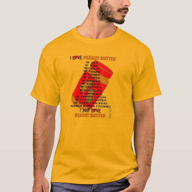 CAMISETA AMO LA MANTEQUILLA DE CACAHUETE (Anverso)