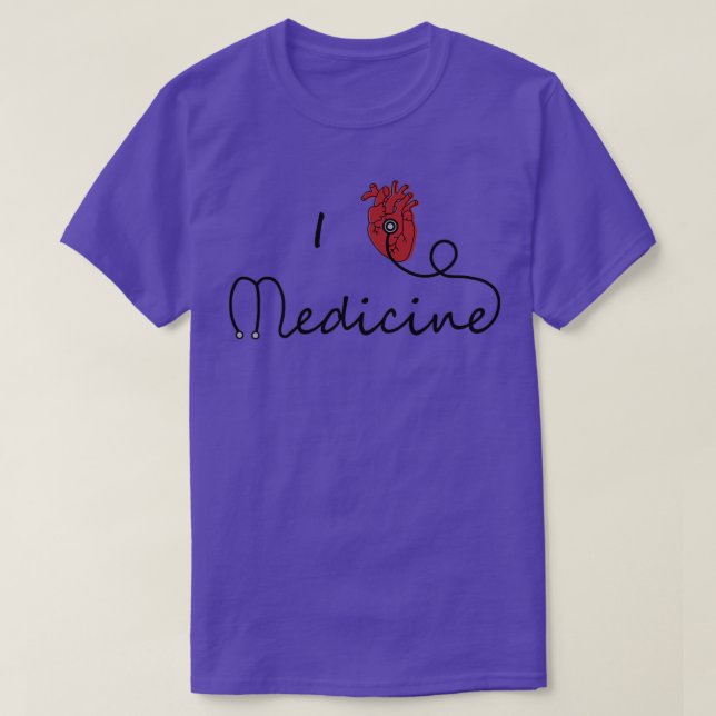 Camiseta Amo la medicina el corazón anatómico 1 (Diseño del anverso)