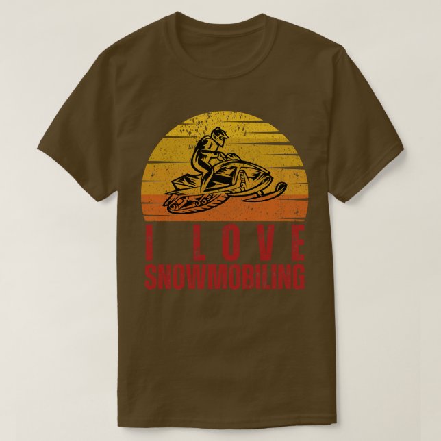 Camiseta Amo la moto de nieve 7 (Diseño del anverso)