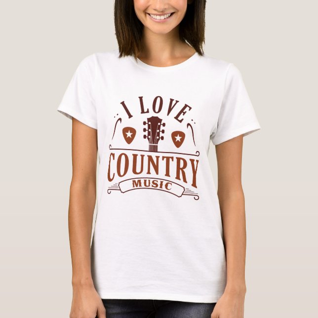 Camiseta Amo la música country (Anverso)