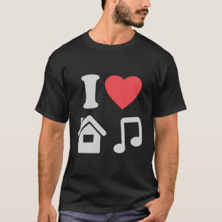 Camiseta Amo la música de casa I Heart House Music Funny