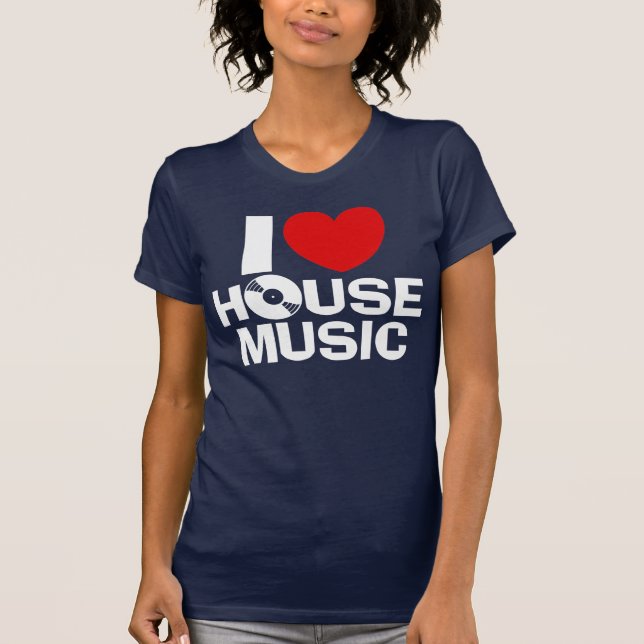 Camiseta Amo la música de House (Anverso)