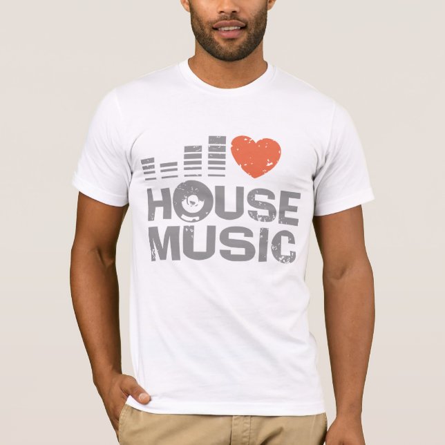 Camiseta Amo la música de House (Anverso)